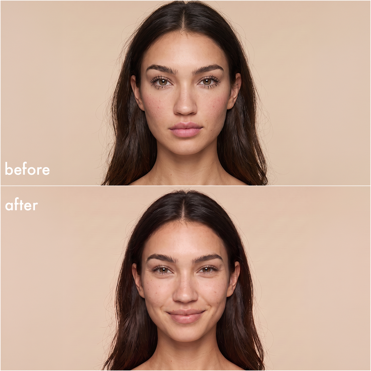 pdp:6 Brightening wipes — before & after