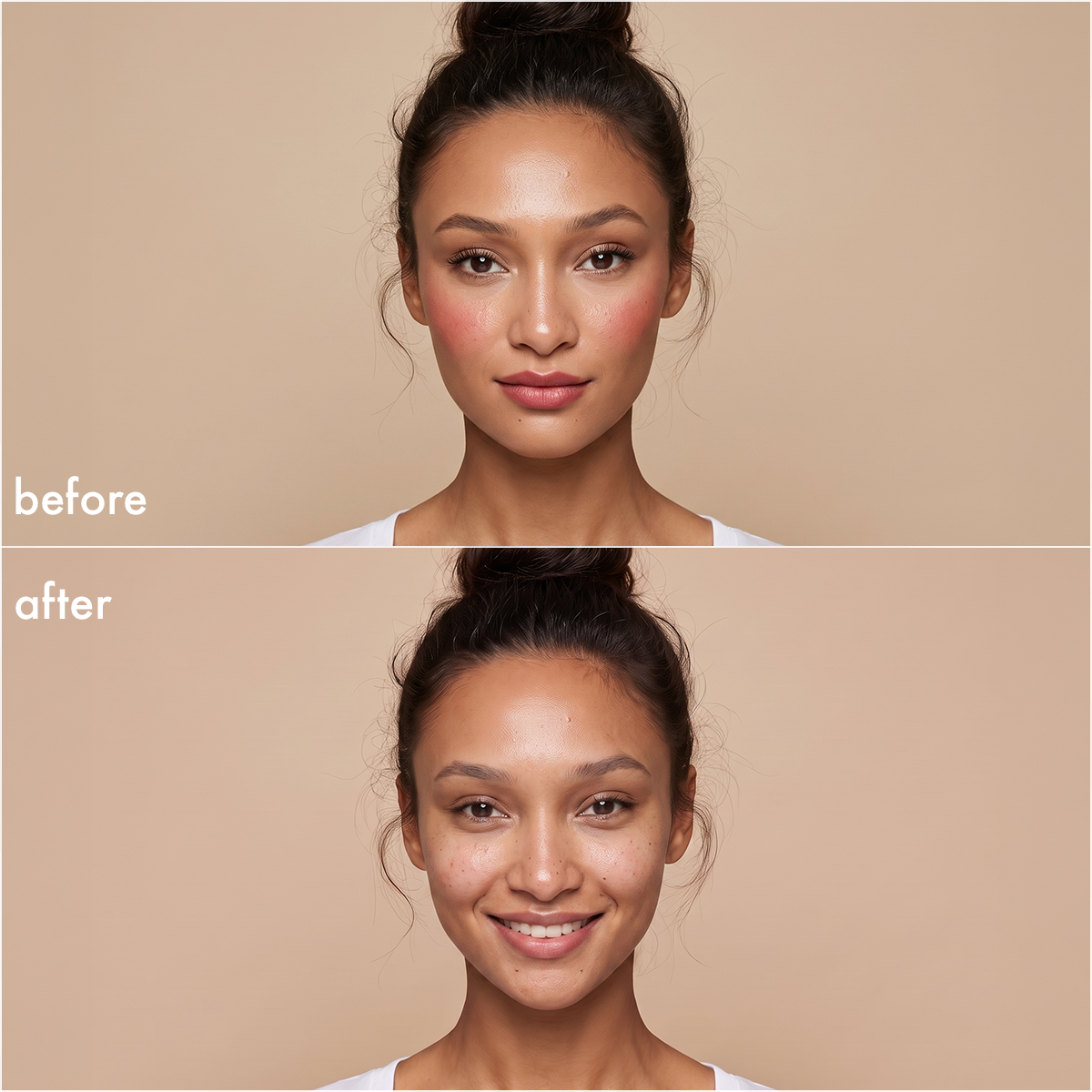 pdp:6 Pore Clarifying wipes — before & after